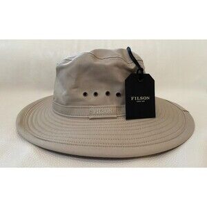 Filson Summer Packer Hat - Canvas Cotton NWT - DESERT TAN - Made In USA LARGE